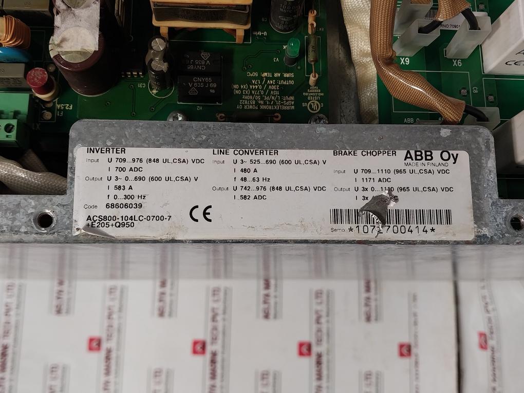 Abb Acs800-104Lc-0700-7+E205+Q950 Inverter Unit Apow-01C, Aint-14C, Agps21C - Image 5