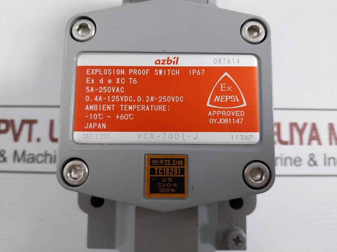 Azbil Vcx-7001-j Explosion Proof Switch Ip67 5A-250Vac - Image 15