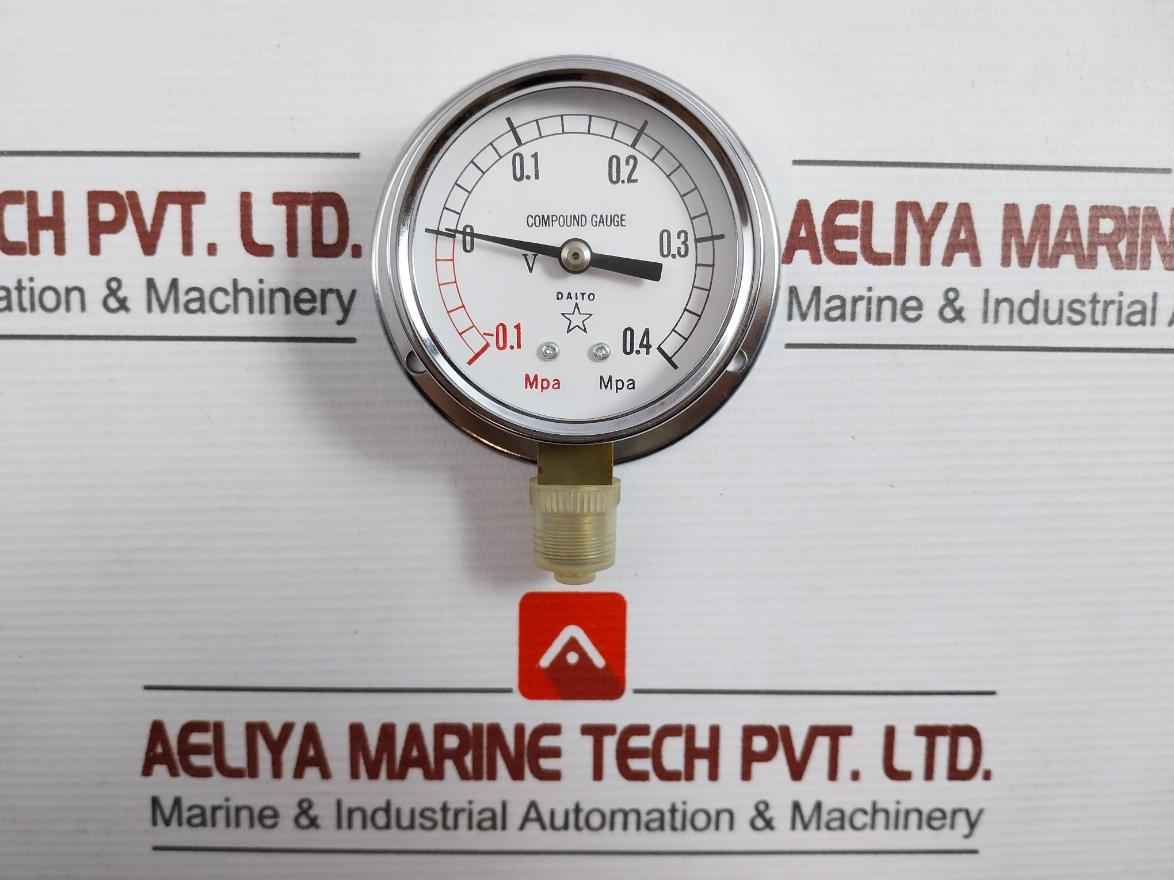 Daito -0.1 To 0.4 Mpa Compound Pressure Gauge - Image 6