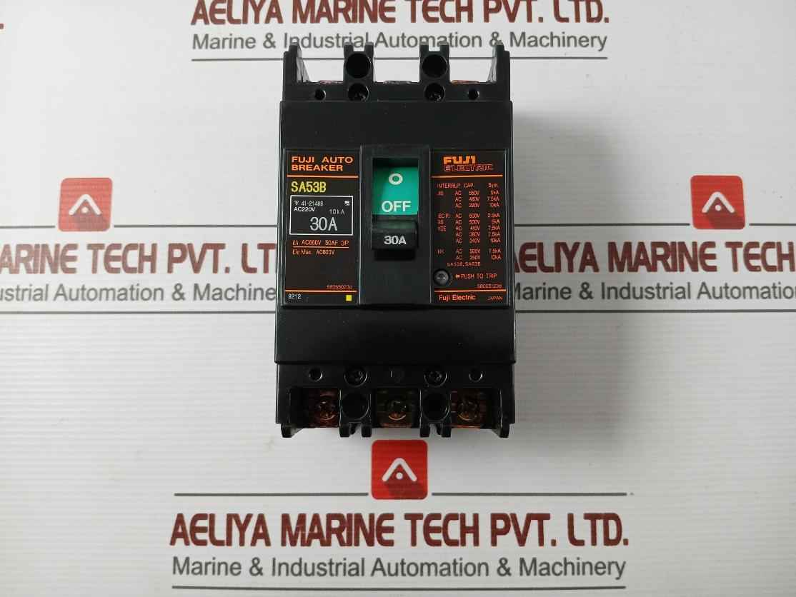 Fuji Electric Sa53B Molded Case Circuit Breaker 3-pole - Image 2