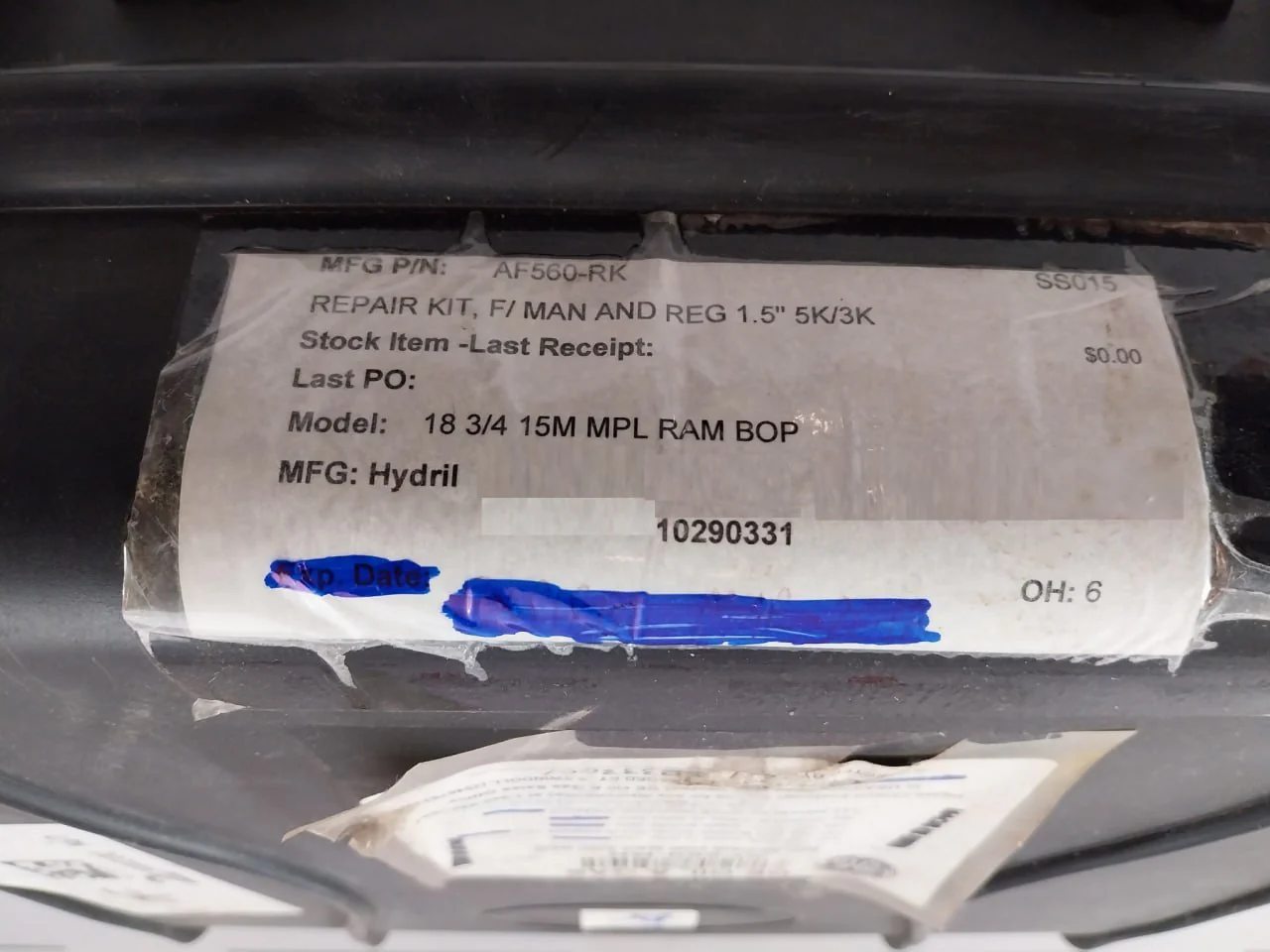 General Electric Af560-Rk Repair Kit For 1.5" Manual & Regulator 5k/3k Bop (Incomplete) - Image 9