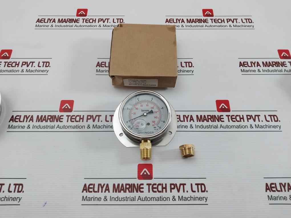 Grainger -30 Inhg To 160 Psi Pressure Gauge -76 Cmhg To 11 Bar - Image 4