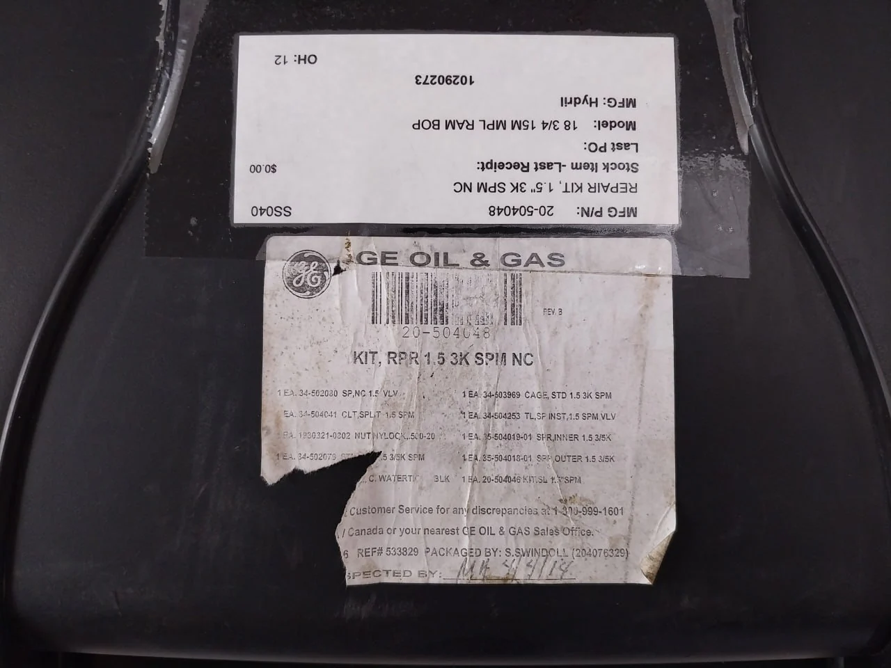 Hydril 20-504048 Spm Nc Sl Valve Repair Kit 18 3/4 15M 34-504041, 34-504253 - Image 7