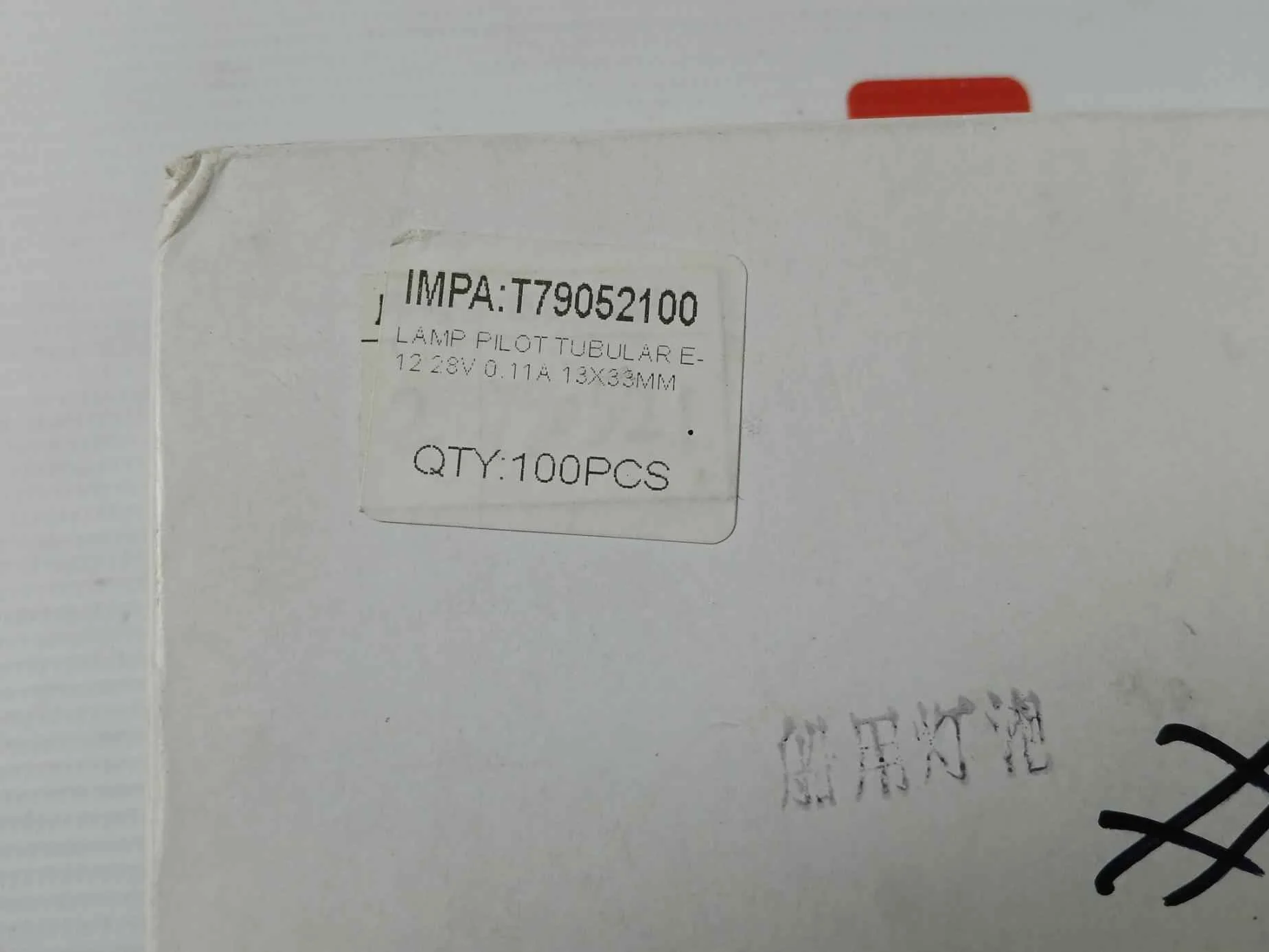 Lot Of 25X T79052100 Lamp Pilot Tubular 28V/0.11A - Image 10