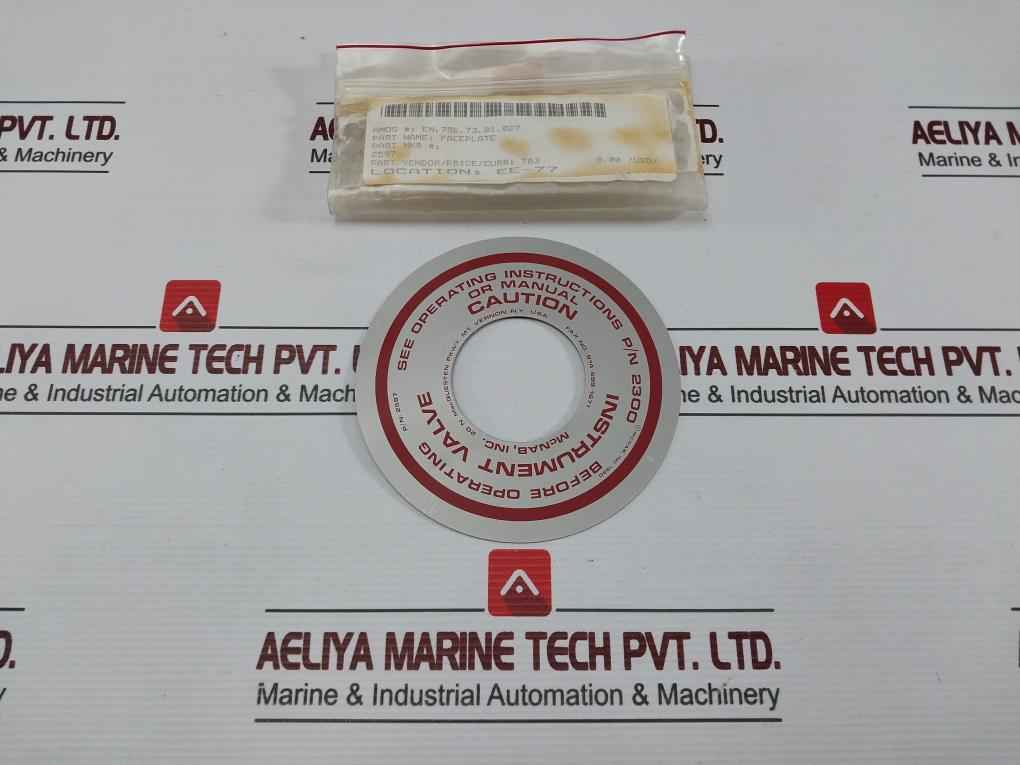 Mcnab 2597 Faceplate For Instrument Valve - Image 4