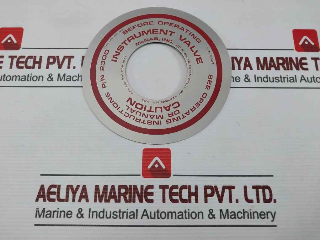Mcnab 2597 Faceplate For Instrument Valve - Image 7