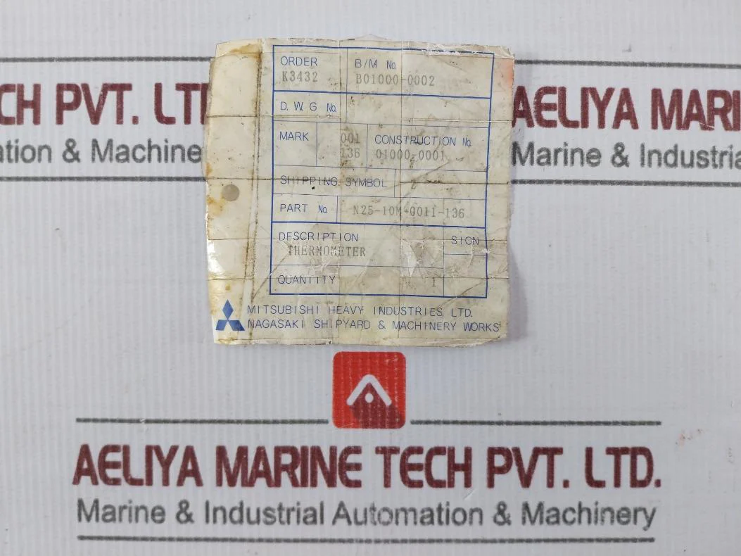 Mitsubishi N25-10M-0011-136 Thermometer L-65, D-10-mm 0-100C - Image 5