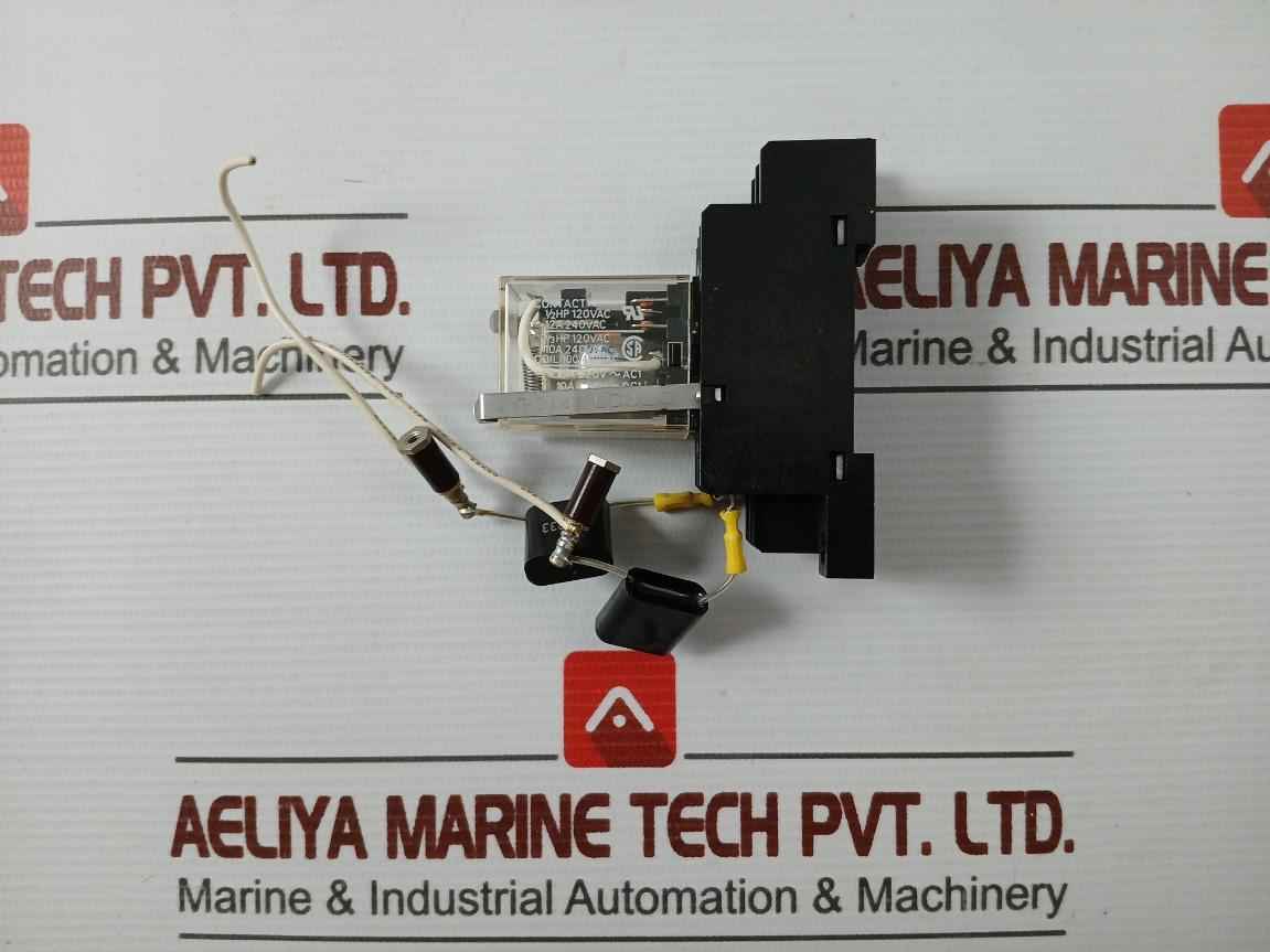 Omron Ly2 Relay With A Socket Base 100/110 Vac - Image 3