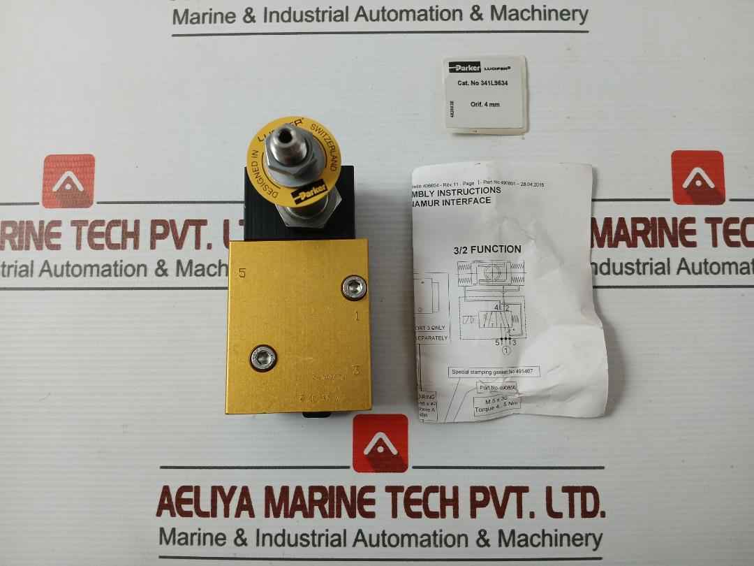 Parker 341L9534 Interface Solenoid Valve 490861 - Image 2