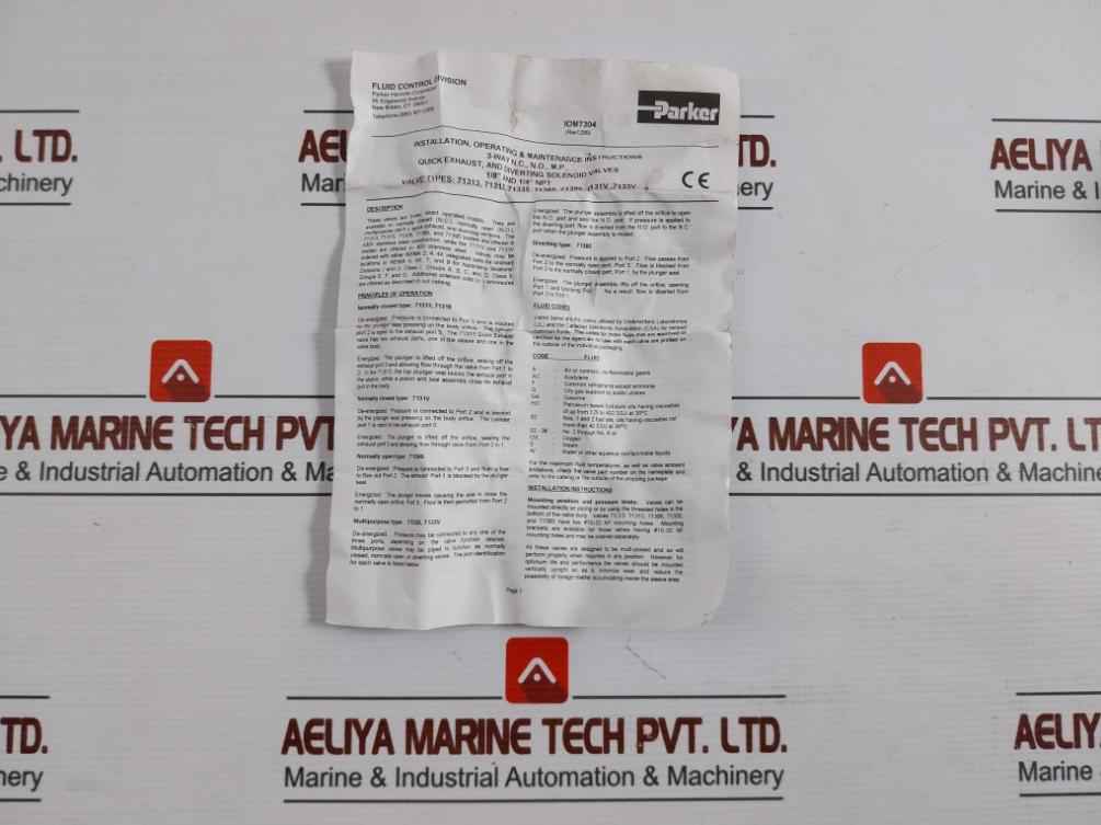 Parker 71335Sn2Gnj1 3-way Solenoid Valve 1/4" Npt - Image 10