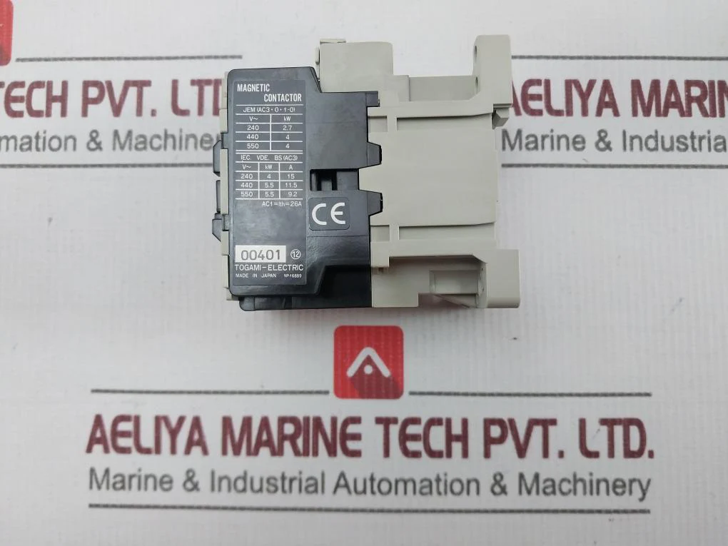 Togami Electric Pak-12J Magnetic Contactor 380–400V 50Hz 26A - Image 7