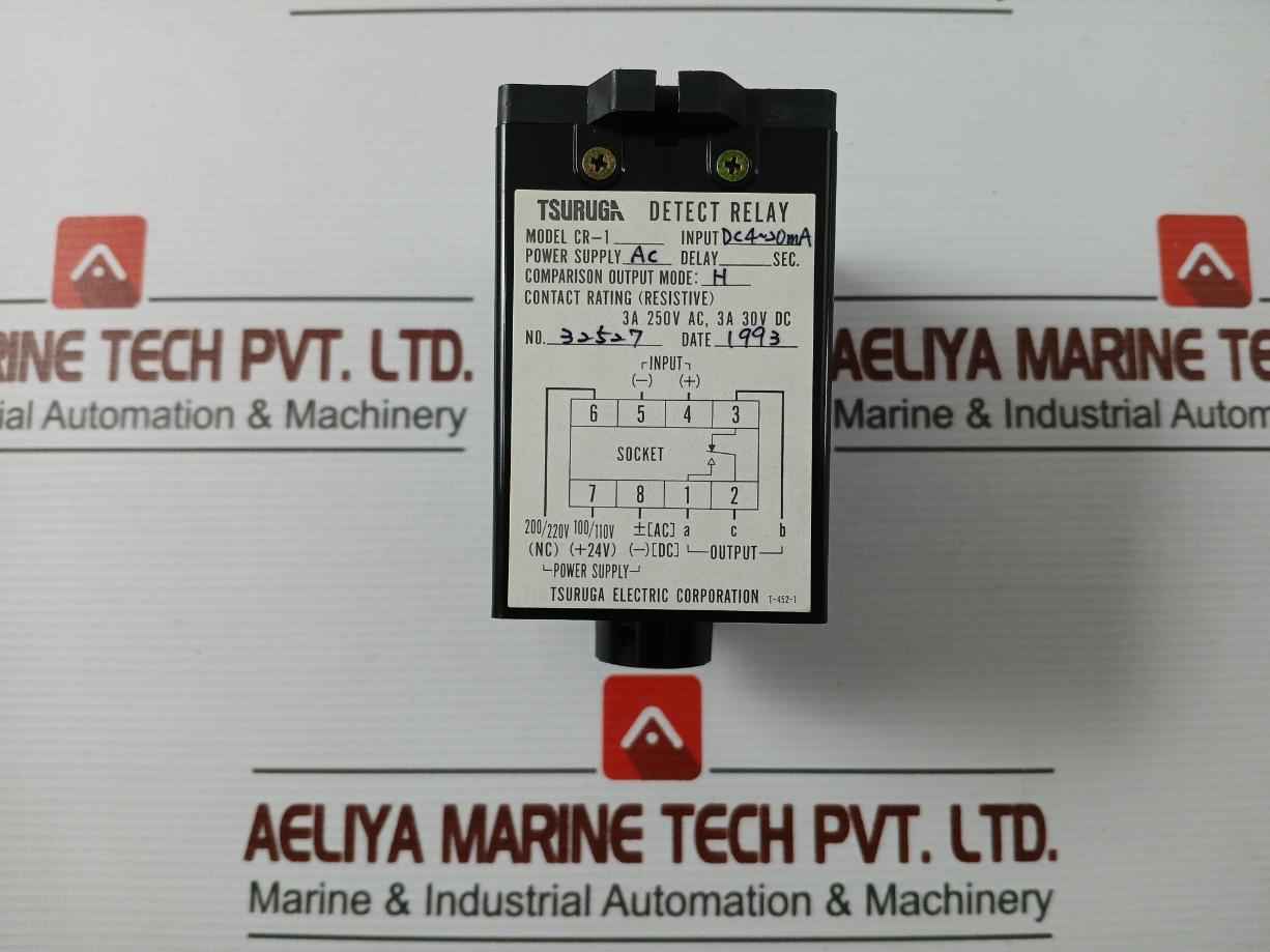 Tsuruga Cr-1 Detect Relay With Base Input Dc 4-20Ma D-42821-2 Fa-no60A - Image 5