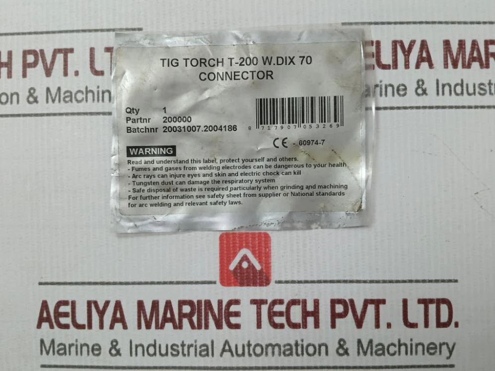 Unitor 200000 Tig Torch T-200 W.Dix 70 Connector - Image 3
