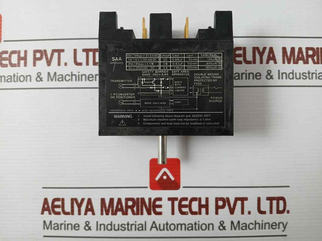 Yokogawa Bard-400*A/As Safety Barrier Input 250Vac Aus Ex376 - Image 4